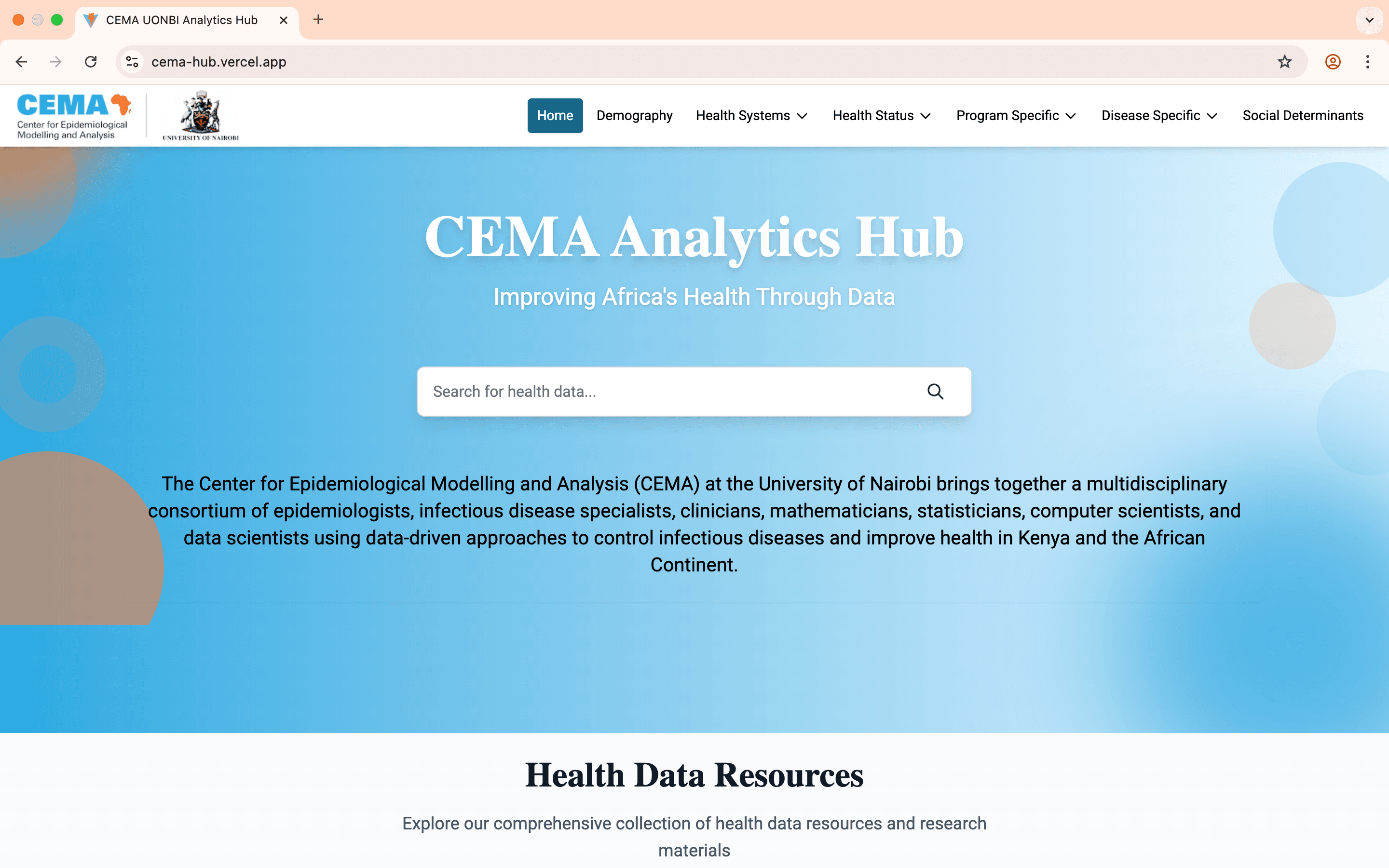 CEMA Analytics Hub